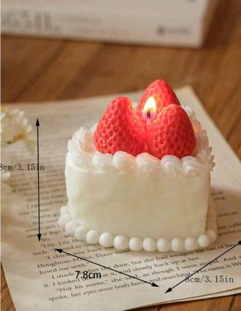 Heart Shape Cake Candle